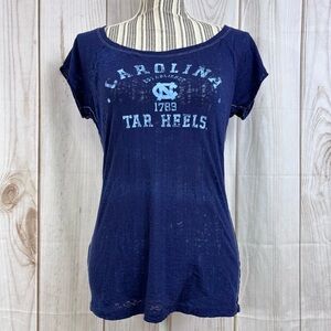 Pro Edge UNC Carolina Tar Heels Graphic Tee Short Sleeve Blue Large 11/13 Junior